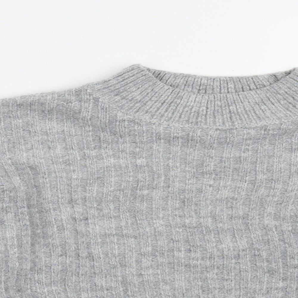 Girls UK Size 9 Years 915 Grey Pullover Jumper