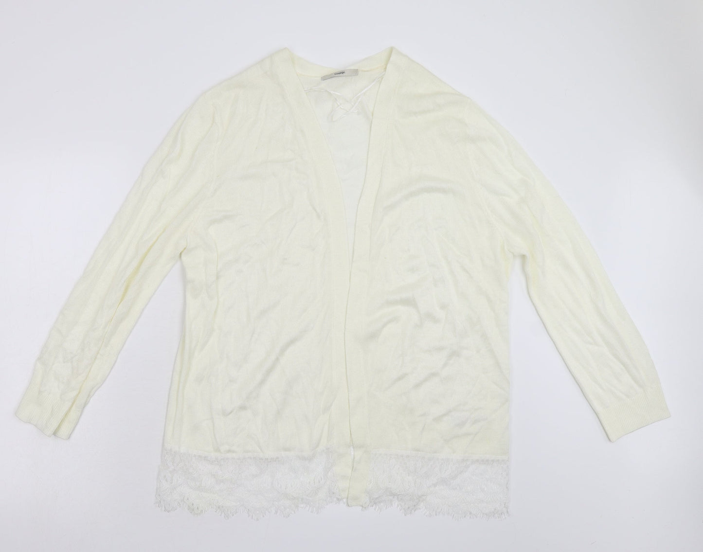 George Womens Ivory   Cardigan Jumper Size 10