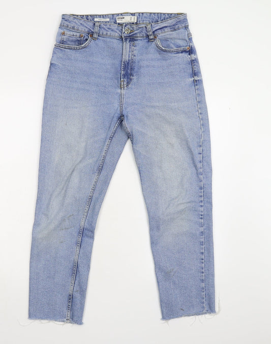 Bershka Womens Blue  Denim Cropped Jeans Size 40 L25 in
