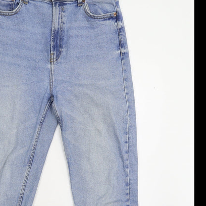 Bershka Womens Blue  Denim Cropped Jeans Size 40 L25 in