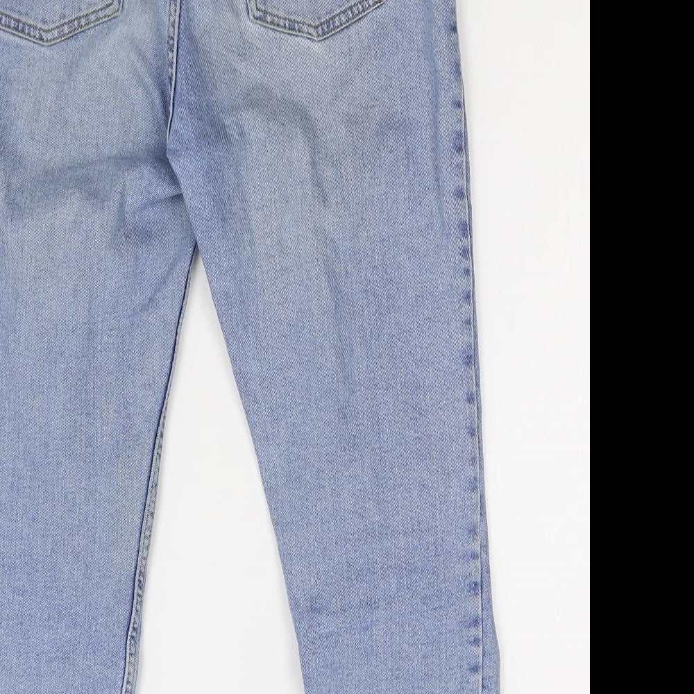 Bershka Womens Blue  Denim Cropped Jeans Size 40 L25 in