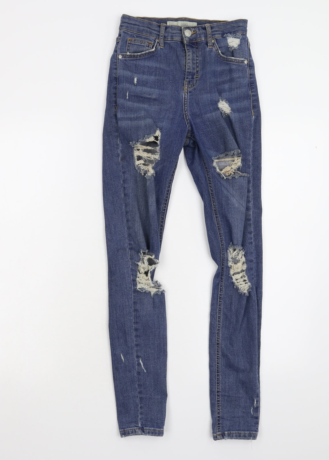 Topshop Womens Blue  Denim Skinny Jeans Size 26 L32 in