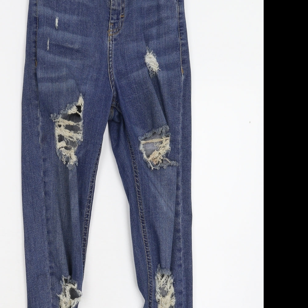 Topshop Womens Blue  Denim Skinny Jeans Size 26 L32 in