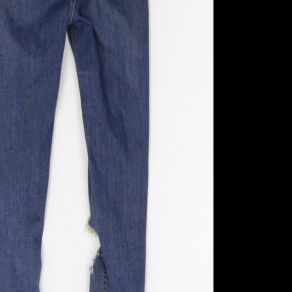 Topshop Womens Blue  Denim Skinny Jeans Size 26 L32 in