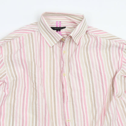 Mens UK Size M NEXT Pink  Button-Up Long Sleeve Casual Shirt