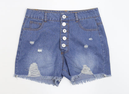 Womens UK Size 10 Preworn Regular Fit Mom Shorts
