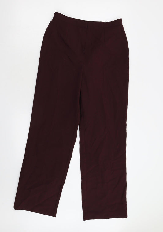 M&S Womens Red   Trousers  Size 10 L29 in