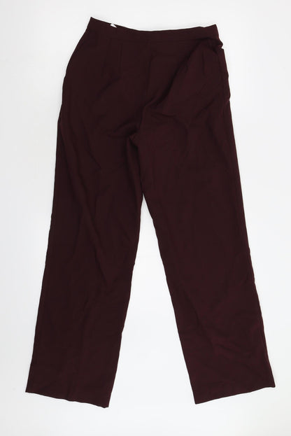 M&S Womens Red   Trousers  Size 10 L29 in