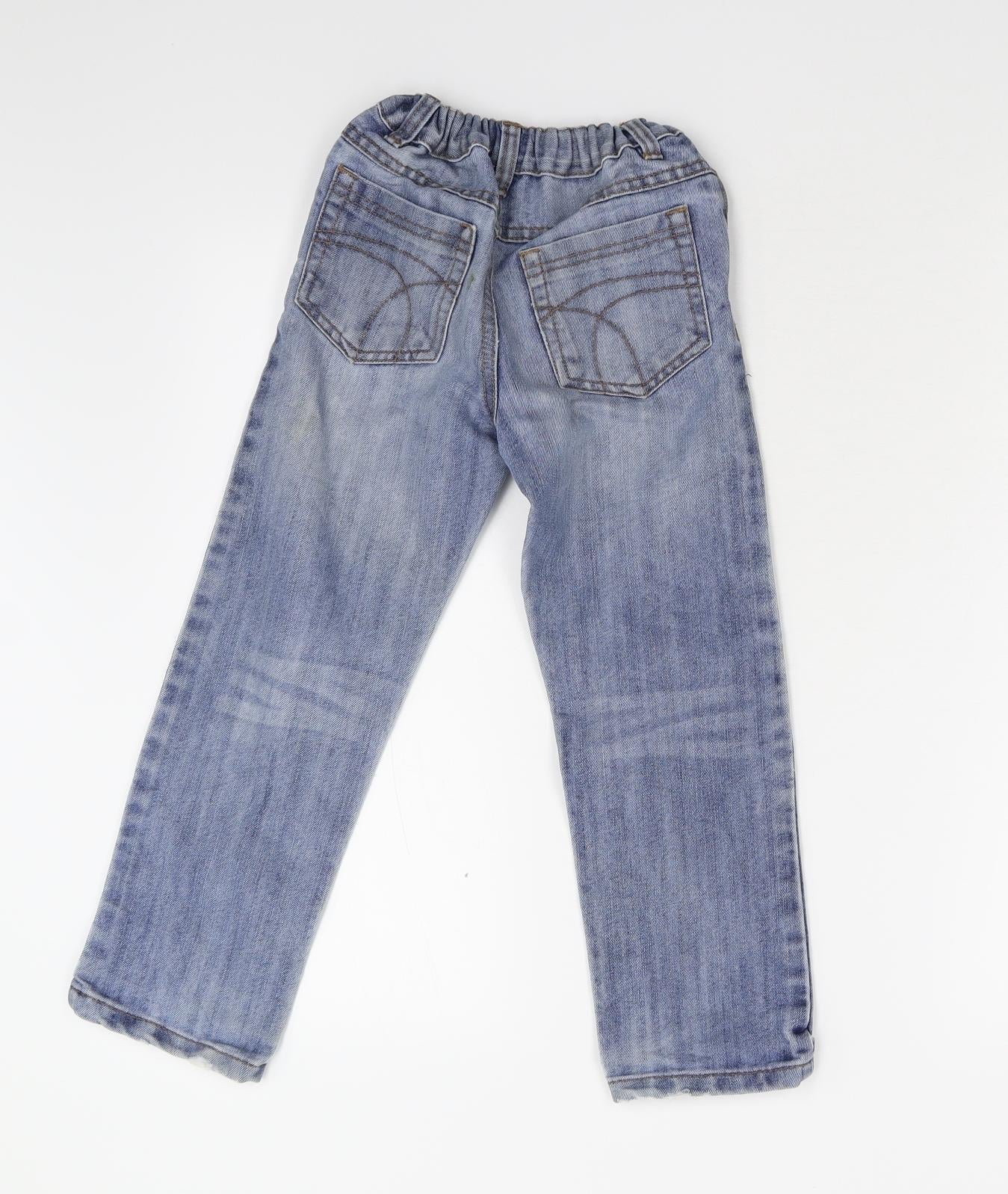 M&Co Girls Blue   Straight Jeans Size 6-7 Years