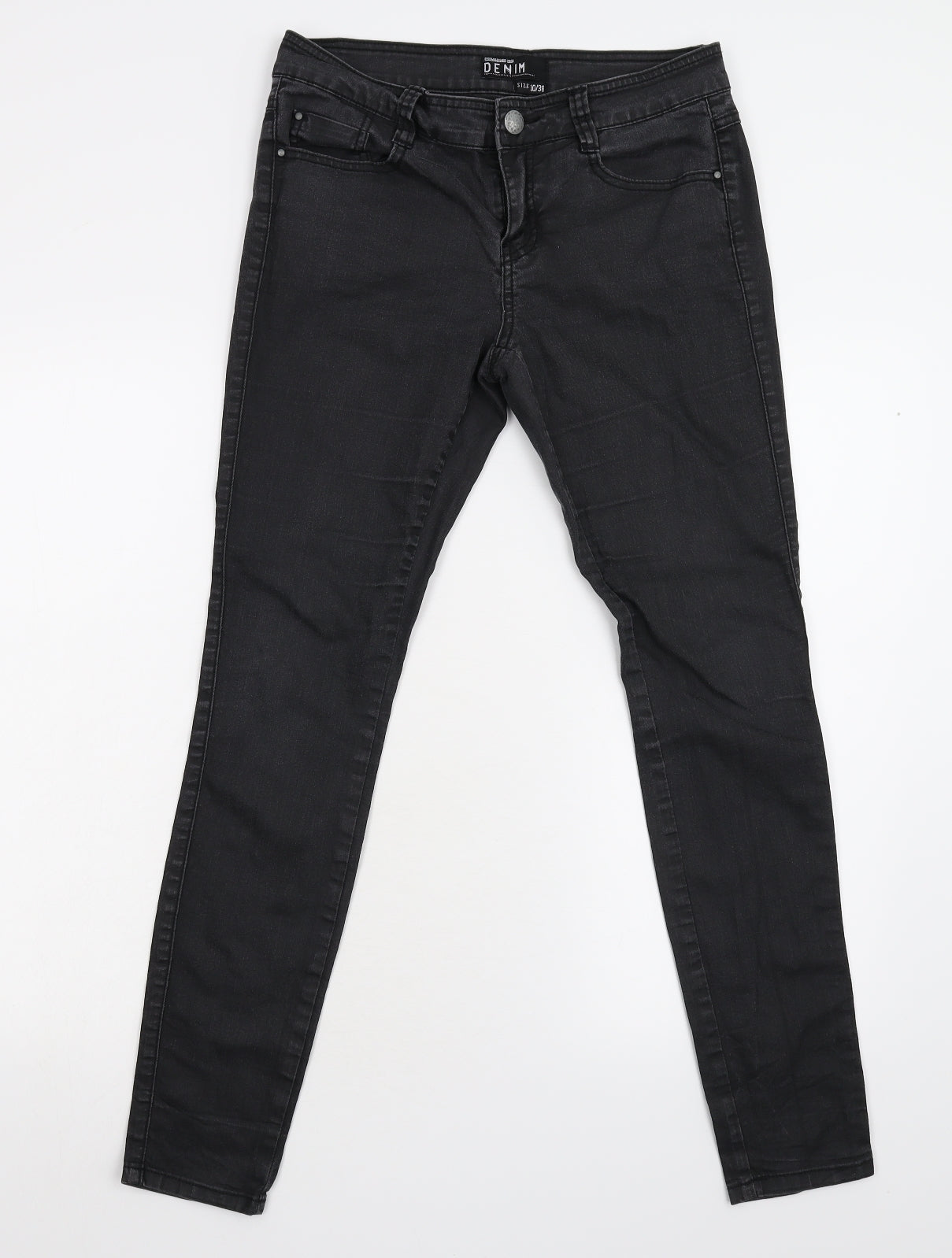 New Look Womens Black  Denim Skinny Jeans Size 10 L28 in