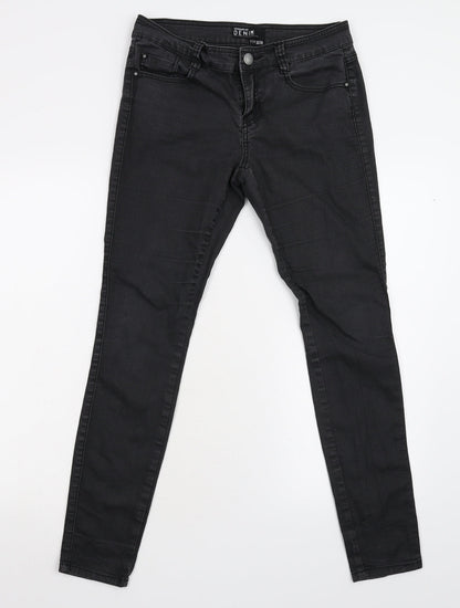 New Look Womens Black  Denim Skinny Jeans Size 10 L28 in