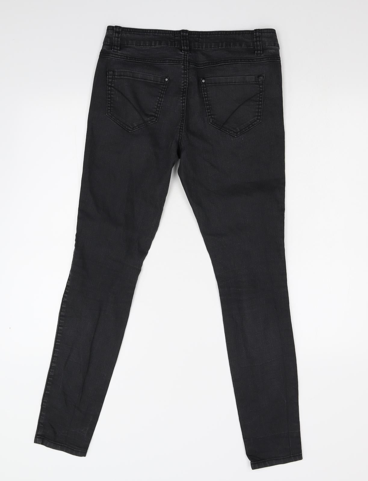New Look Womens Black  Denim Skinny Jeans Size 10 L28 in