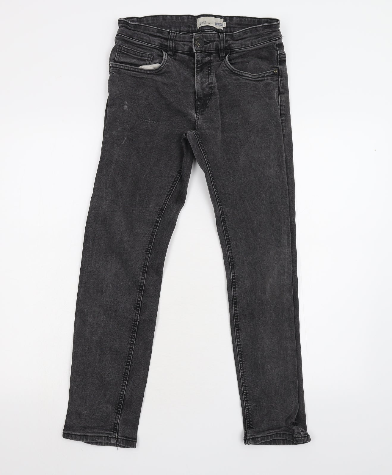Womens UK Size 10 Preworn Slim Fit Skinny Black Jeans