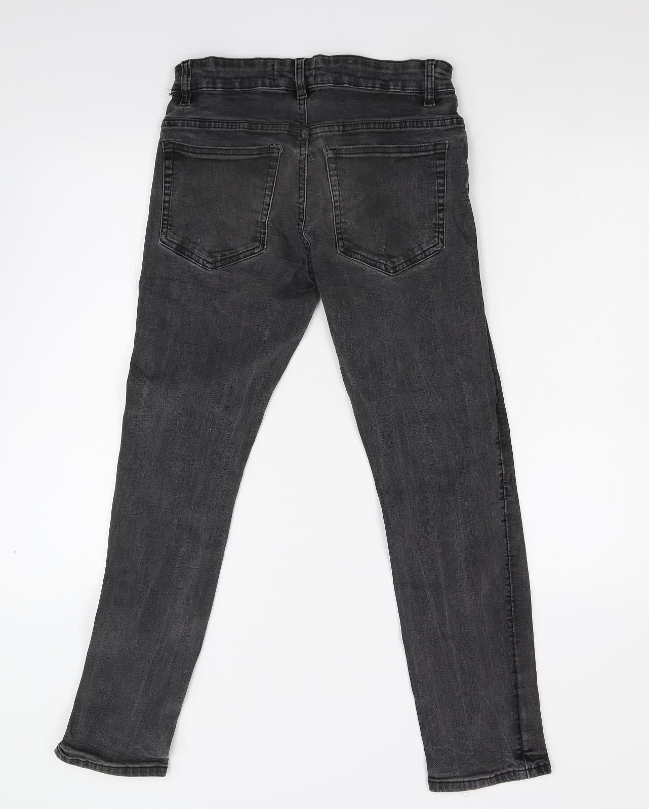 Womens UK Size 10 Preworn Slim Fit Skinny Black Jeans