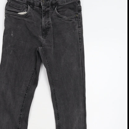 Womens UK Size 10 Preworn Slim Fit Skinny Black Jeans