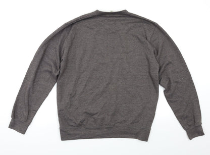Just Hoods` Mens Grey   Pullover Sweatshirt Size S