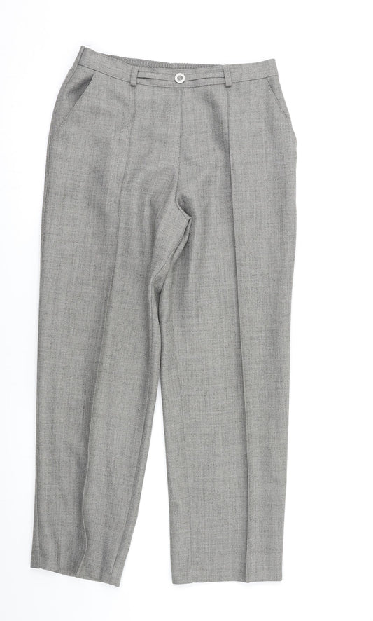 M&S Womens Grey   Dress Pants Trousers Size 10 L26 in