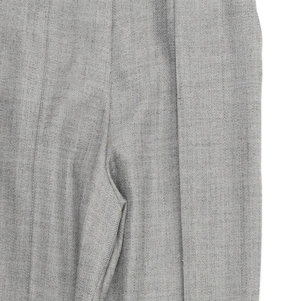 M&S Womens Grey   Dress Pants Trousers Size 10 L26 in