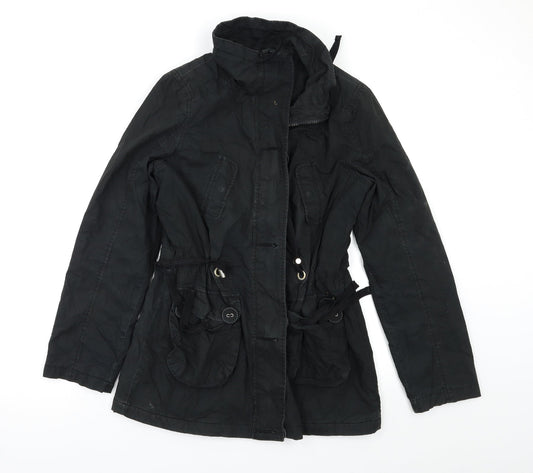 Authentic Womens Black   Parka Jacket Size 10