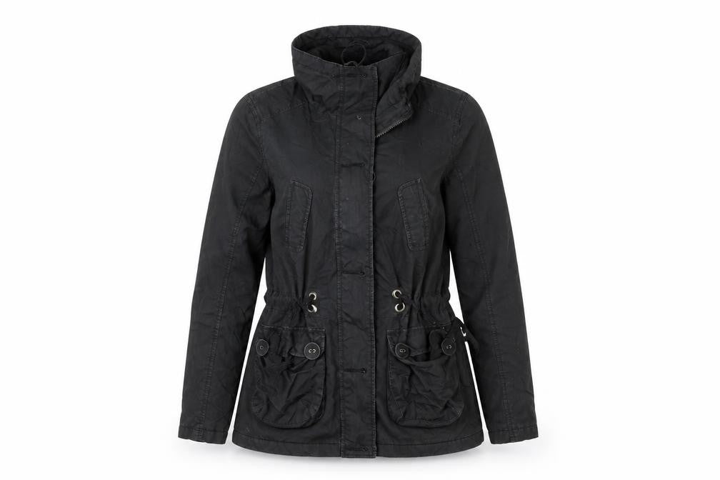Womens UK Size 10 Authentic Black Parka Coat