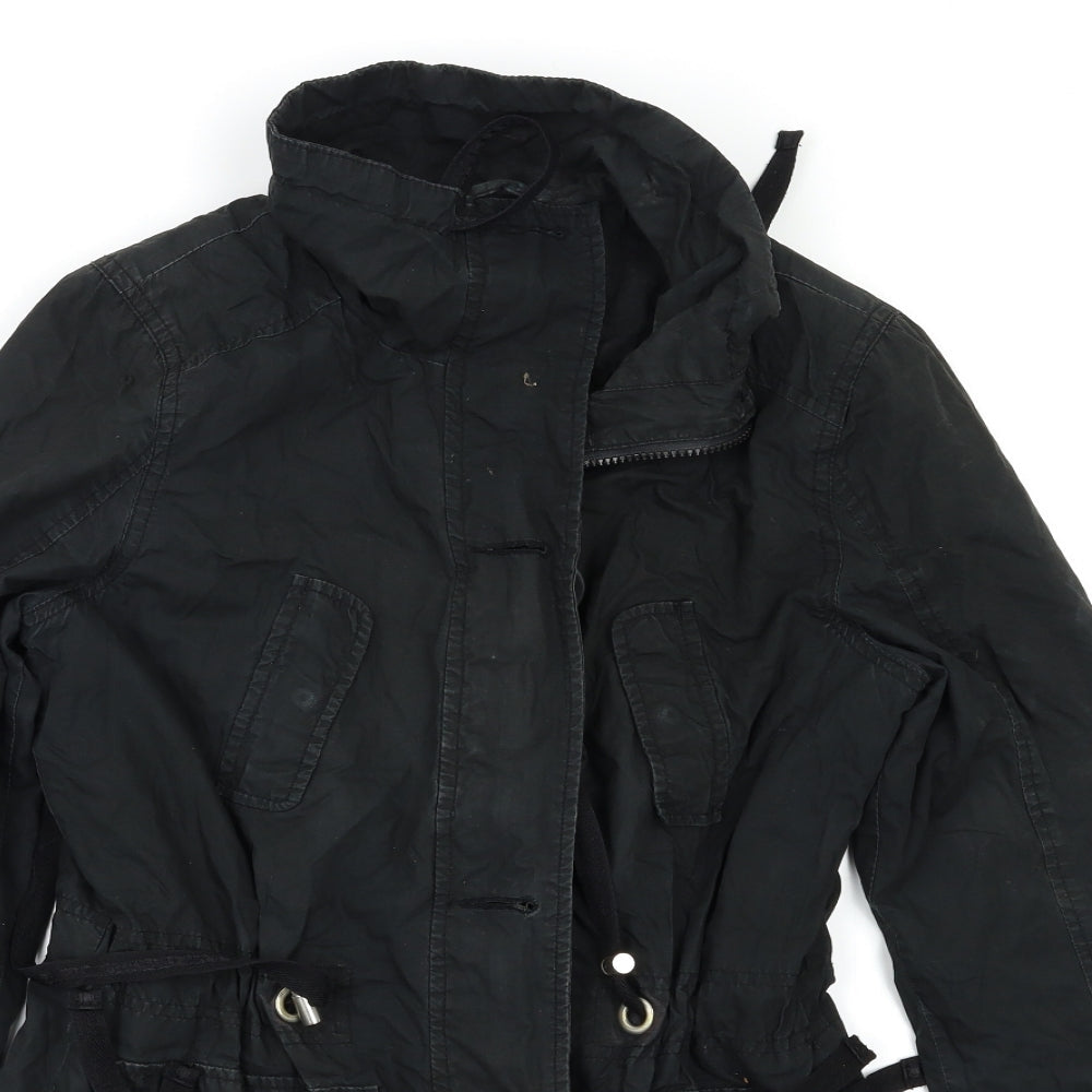 Authentic Womens Black   Parka Jacket Size 10
