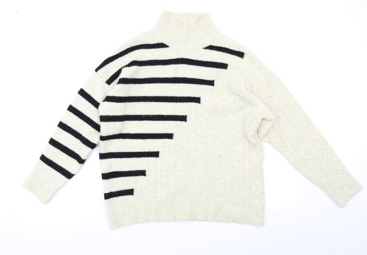 Womens UK Size S M&Co White Pullover Jumper