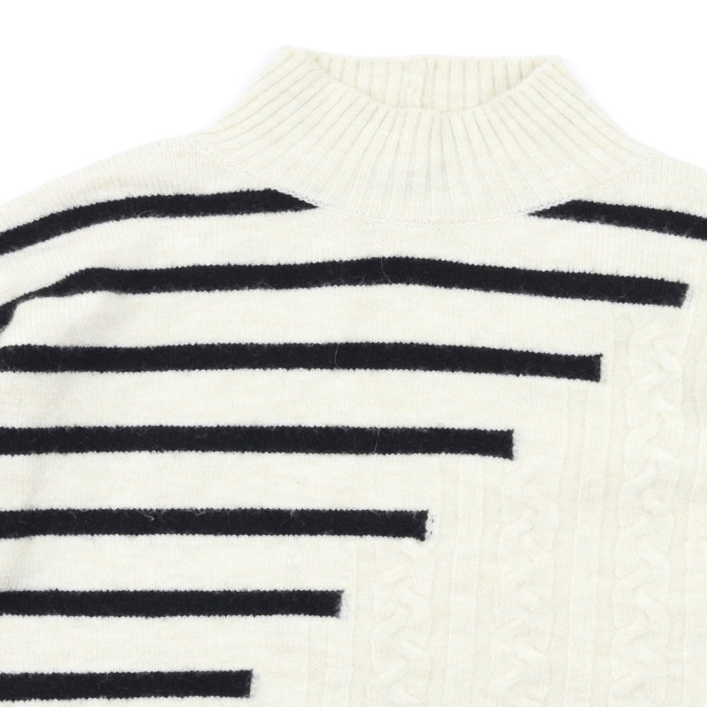 Womens UK Size S M&Co White Pullover Jumper