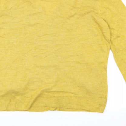 Womens UK Size S Preworn Yellow Cardigan Jumper