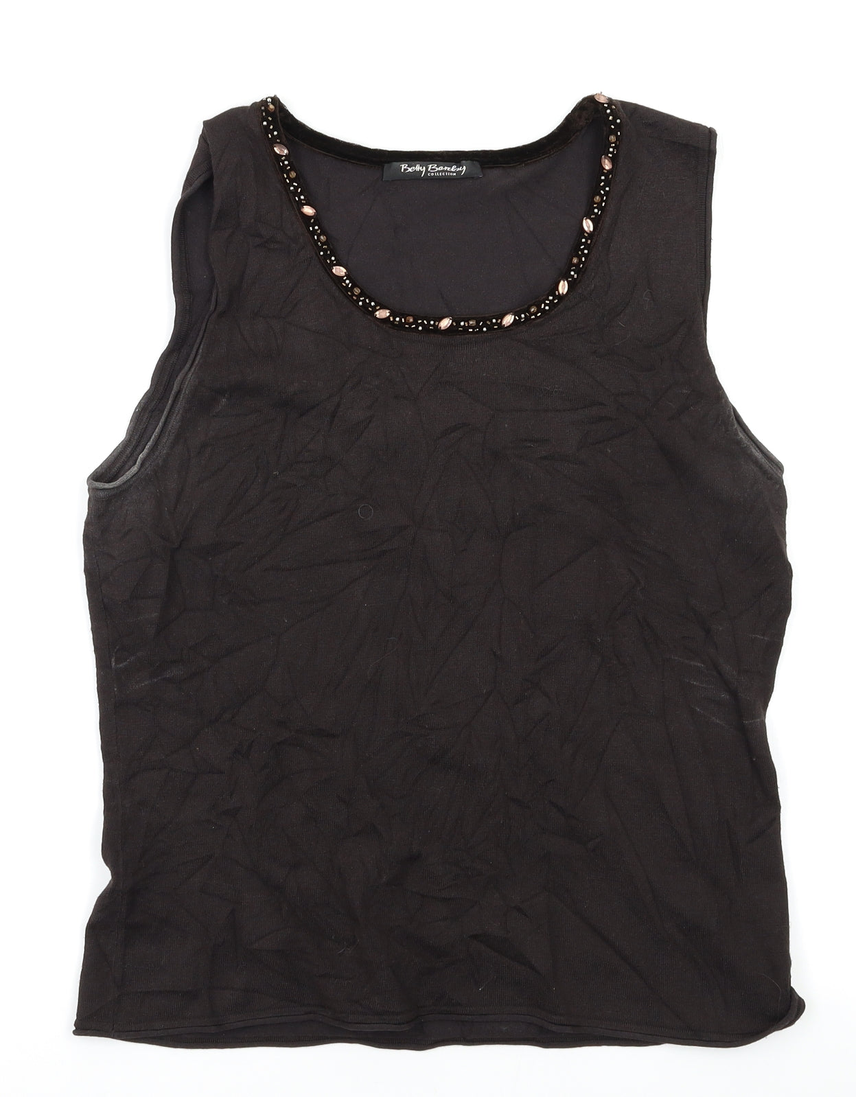 Betty Barclay Womens Brown   Basic Tank Size 16  - beaded detail