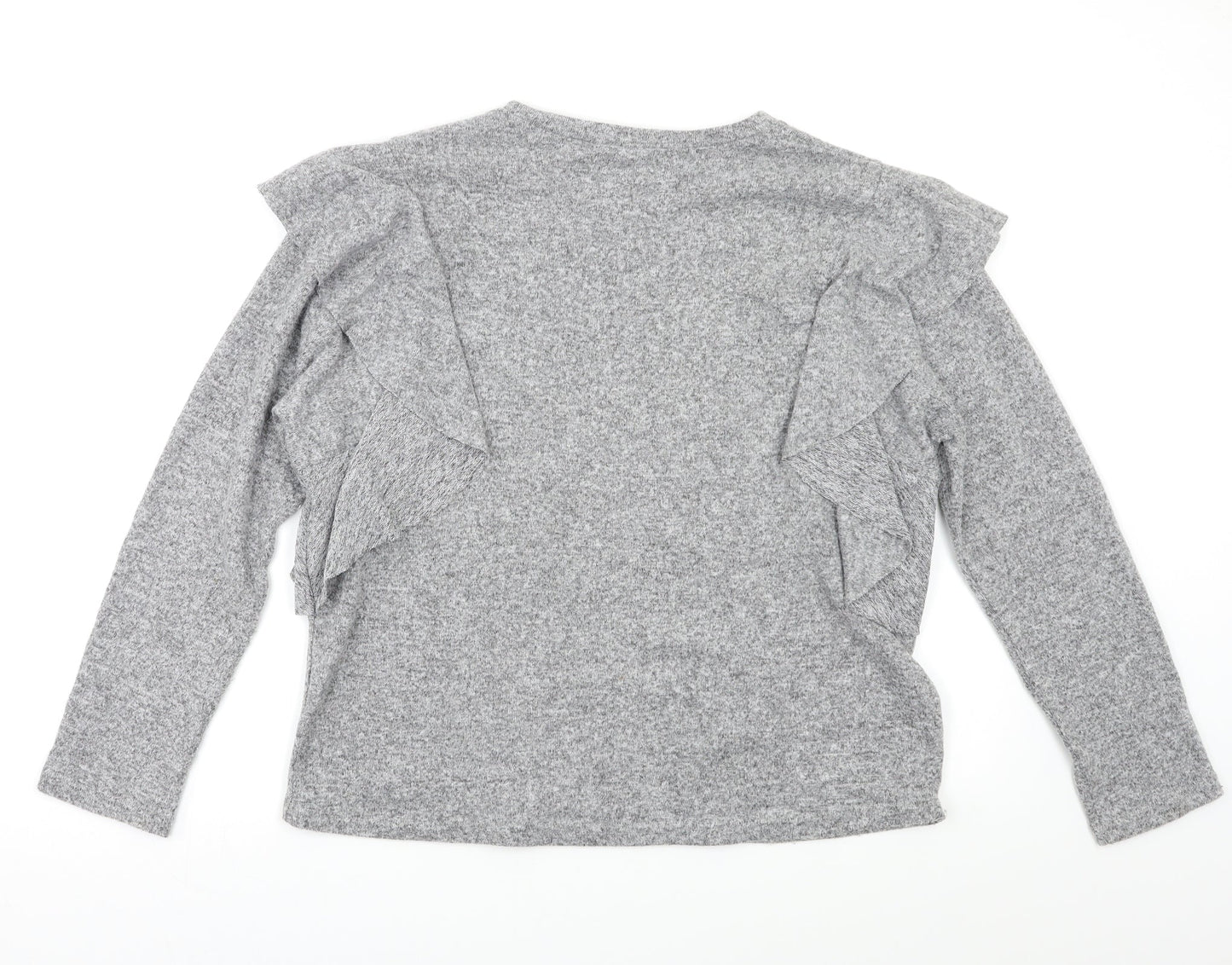Womens UK Size S Mango Grey Pullover Jumper