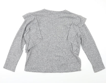 Womens UK Size S Mango Grey Pullover Jumper
