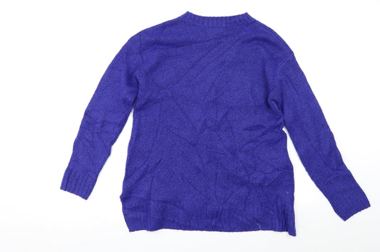Womens UK Size S M&S Blue Pullover Jumper