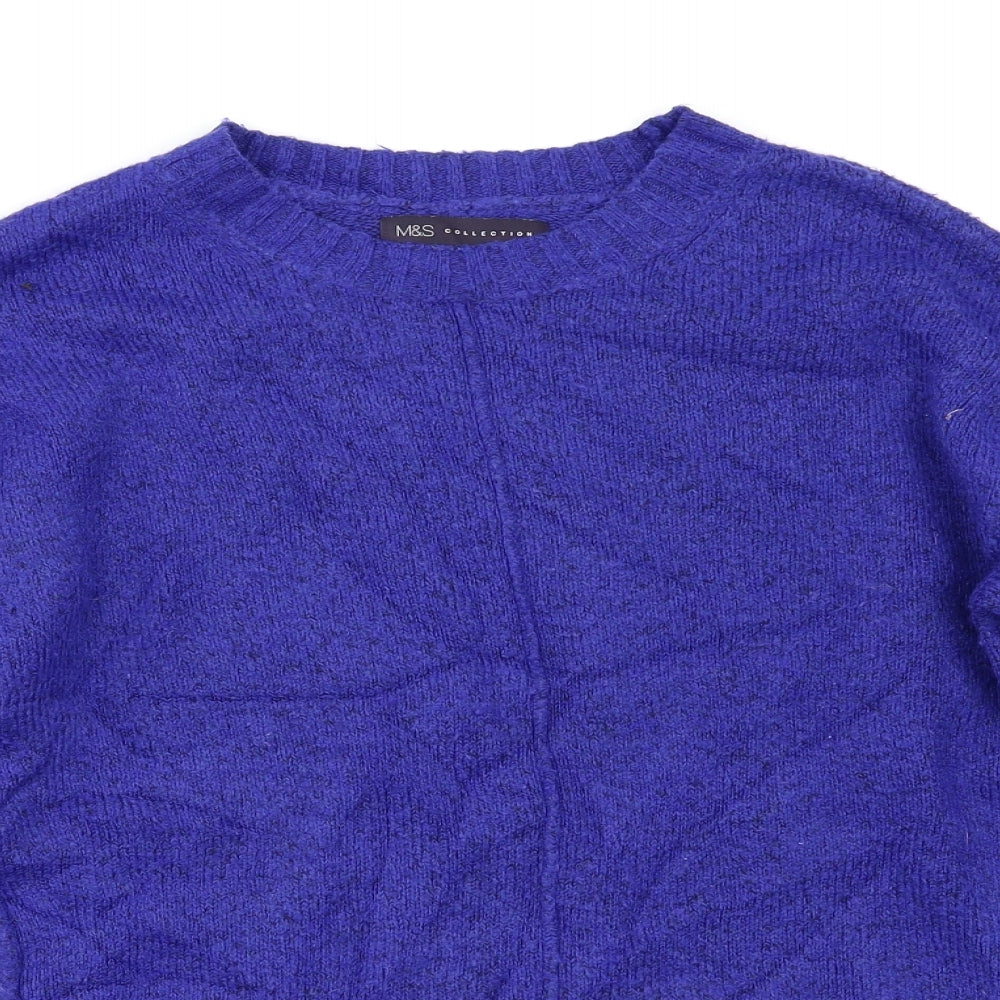 Womens UK Size S M&S Blue Pullover Jumper