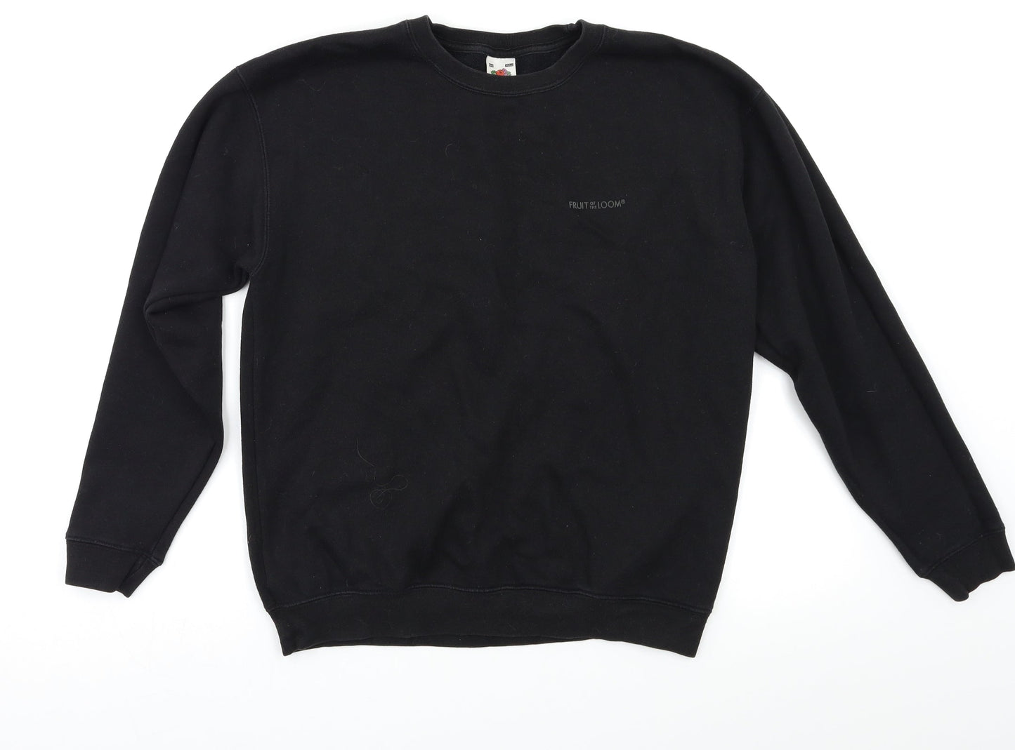 Fruit of the Loom Boys Black   Pullover Sweatshirt Size 11-12 Years