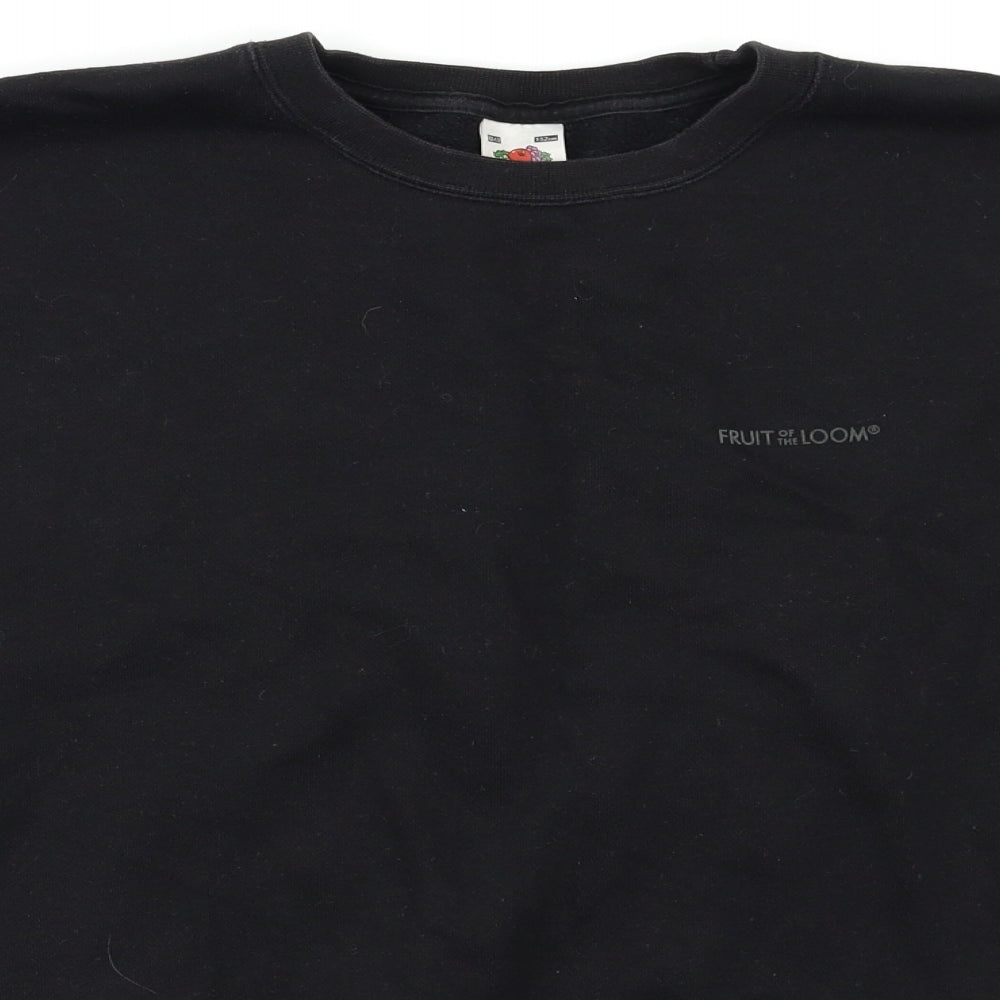 Fruit of the Loom Boys Black   Pullover Sweatshirt Size 11-12 Years