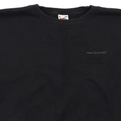 Fruit of the Loom Boys Black   Pullover Sweatshirt Size 11-12 Years