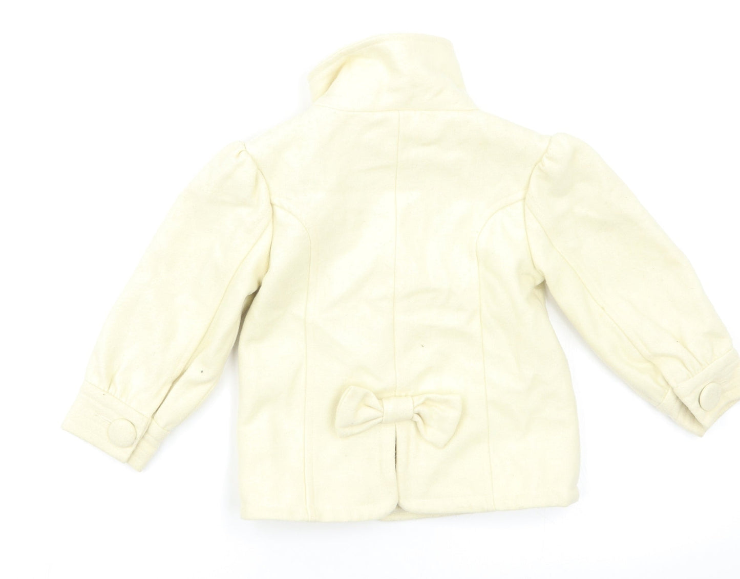 New Look Girls Ivory   Pea Coat Coat Size 2 Years