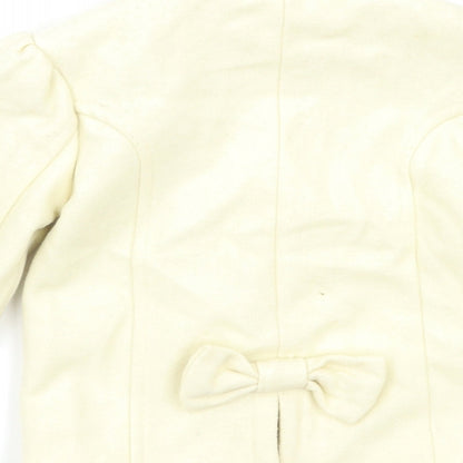 New Look Girls Ivory   Pea Coat Coat Size 2 Years