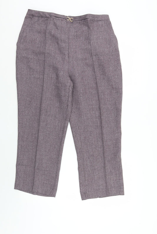 Womens UK Size 18 Damart Regular Fit  Purple Trousers