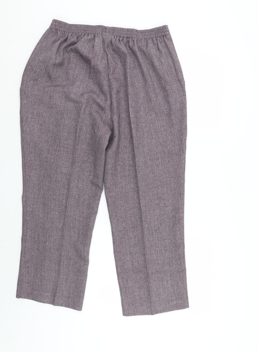 Womens UK Size 18 Damart Regular Fit  Purple Trousers
