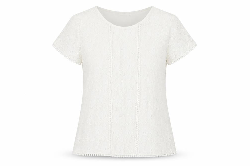Womens UK Size S Oasis White Basic Blouse