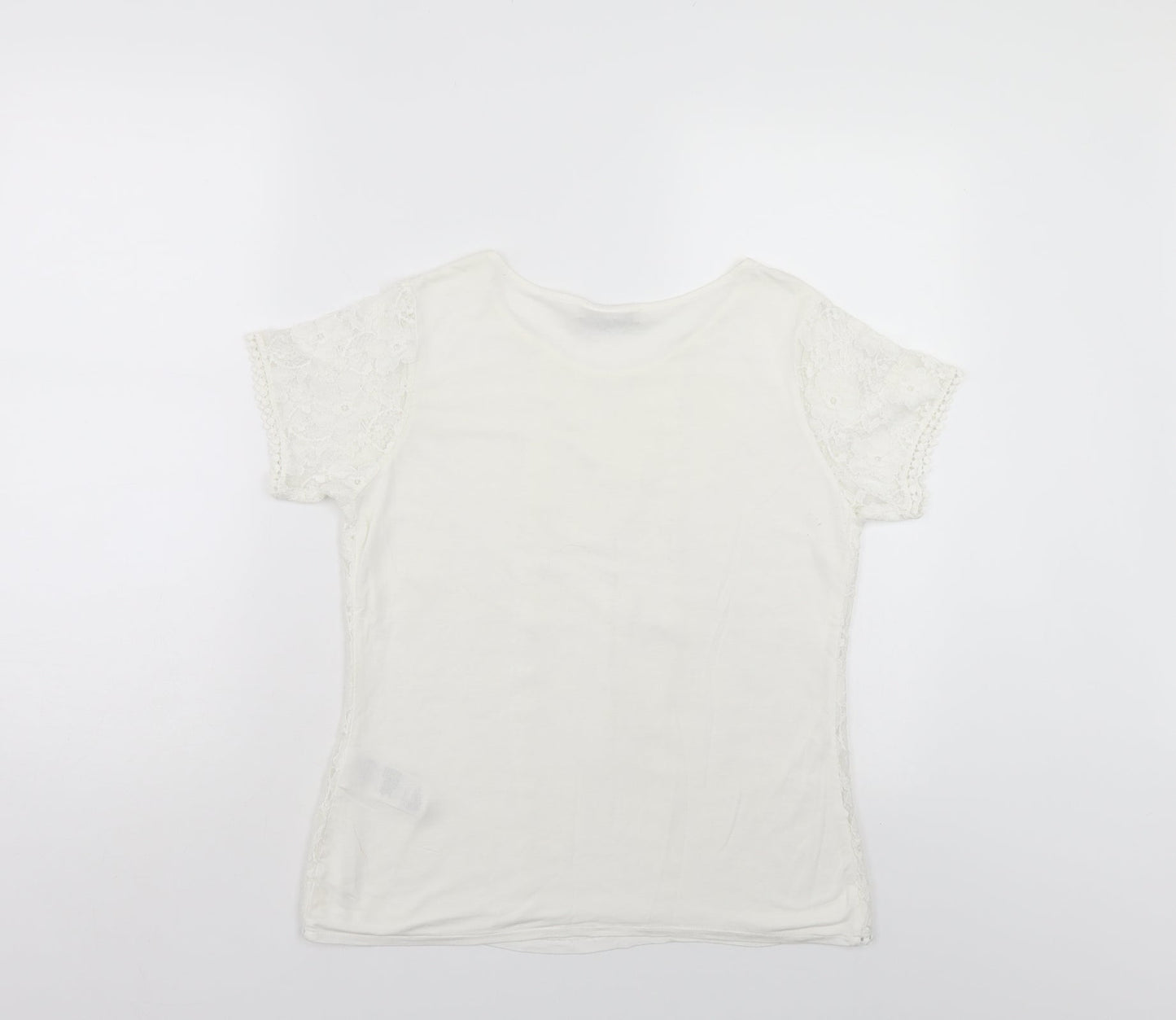 Womens UK Size S Oasis White Basic Blouse