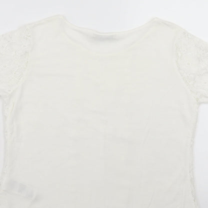 Womens UK Size S Oasis White Basic Blouse