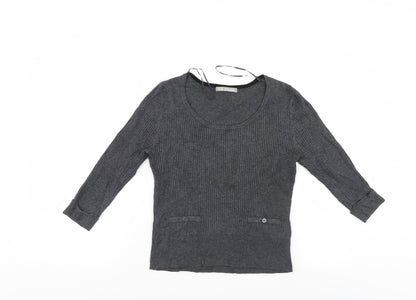Womens UK Size 10 M&S Grey Pullover Jumper