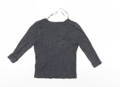 Womens UK Size 10 M&S Grey Pullover Jumper