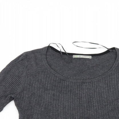 Womens UK Size 10 M&S Grey Pullover Jumper