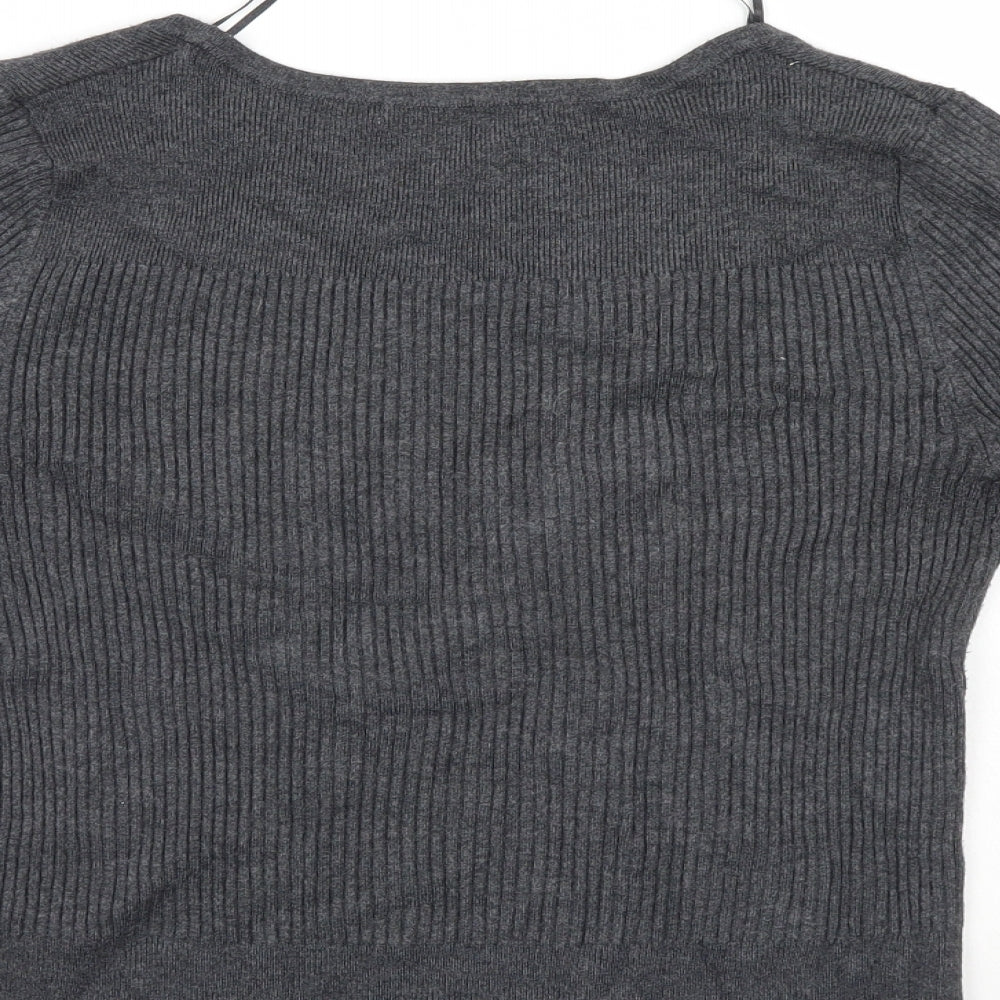 Womens UK Size 10 M&S Grey Pullover Jumper