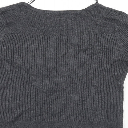 Womens UK Size 10 M&S Grey Pullover Jumper