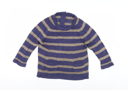 Womens UK Size 10 Preworn Multicoloured Pullover Jumper