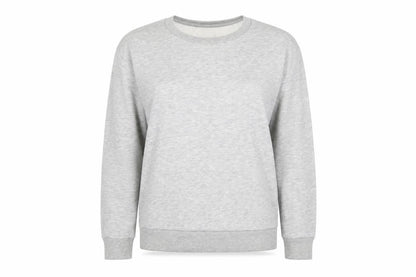 Front view of Atmosphere women’s grey pullover sweatshirt, size UK 10